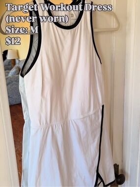 Target White Athletic Dress with Black Trim